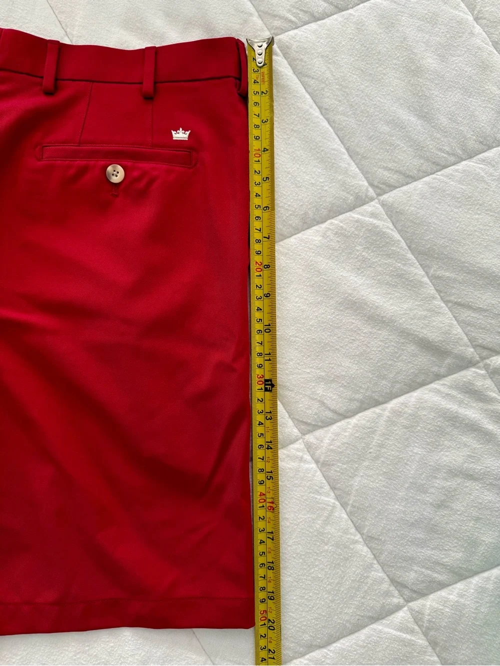 Peter Millar Red Flat Front Performance Shorts